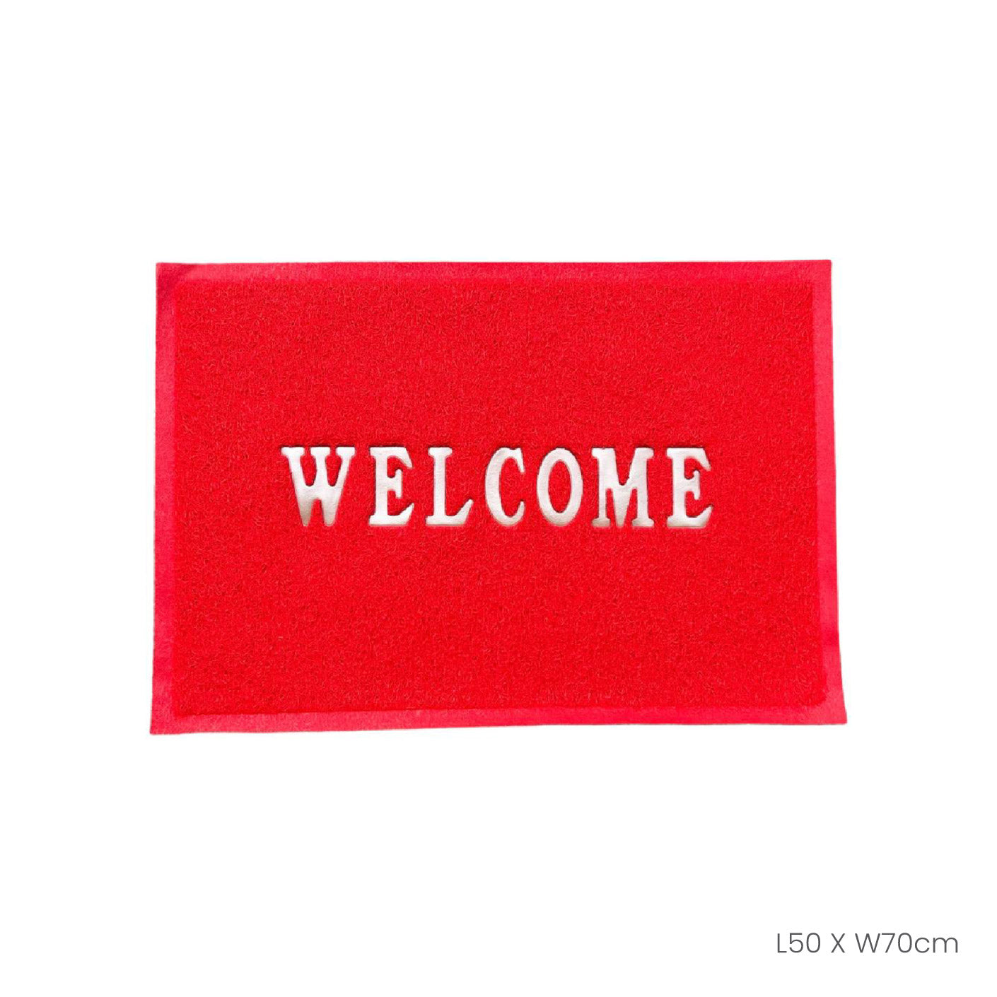 FLOOR MAT 50X70CM WELCOME/3A RED (HFH7053R)