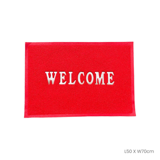 FLOOR MAT 50X70CM WELCOME/3A RED (HFH7053R)